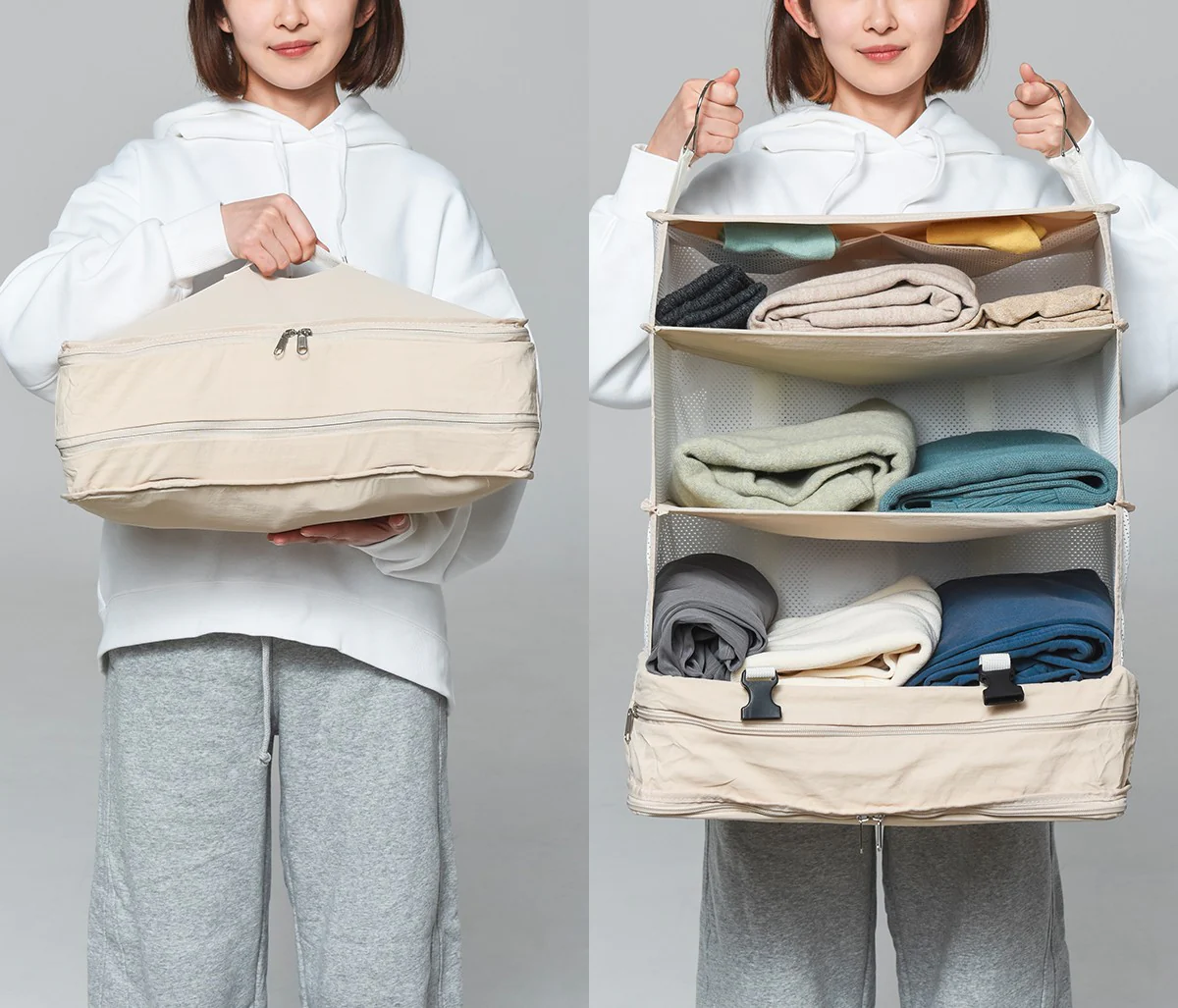 圧縮吊り下げトラベルポーチ｜荷物すっきり圧縮。旅先では吊るすだけ - Image 17