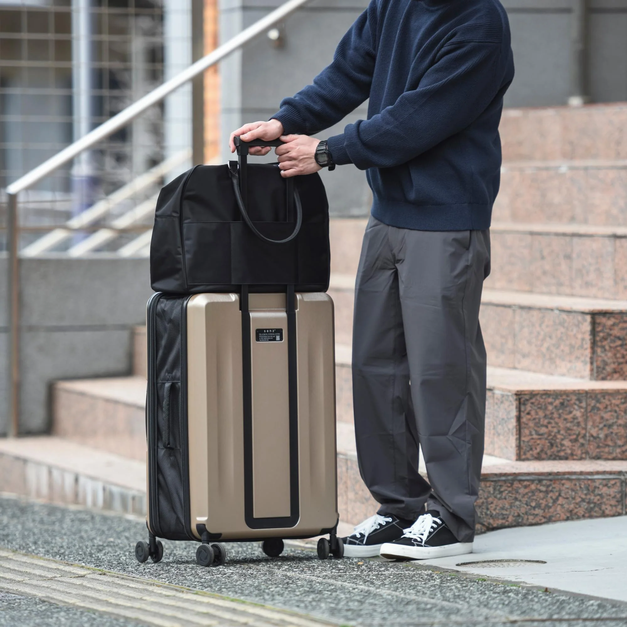 漁網ナイロンウィークエンドボストンバッグ｜軽くてたっぷり入る、2～3泊の旅バッグ - Image 8